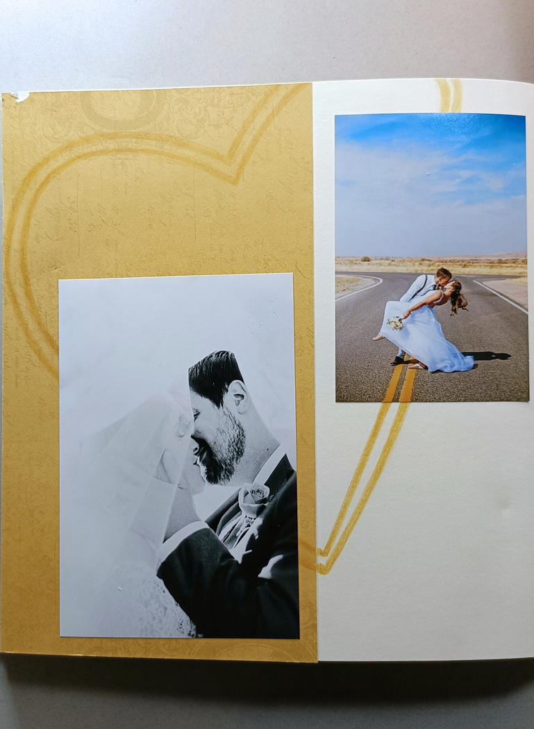 album fotografico nozze creativo scrapbooking calligrafato e decorato a mano